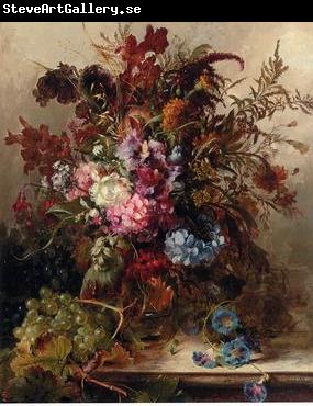 unknow artist Floral, beautiful classical still life of flowers.075